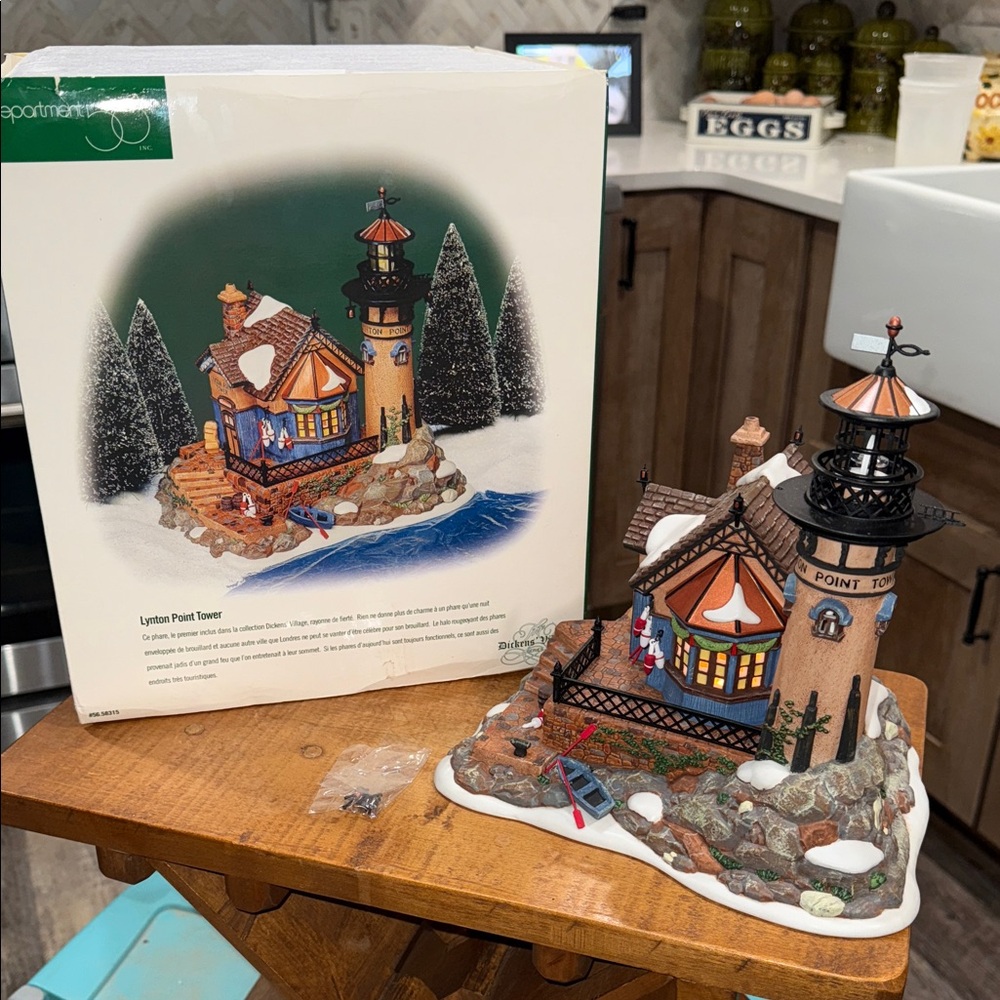 Department 56 Lynton Point Tower with Black and Brown Accents